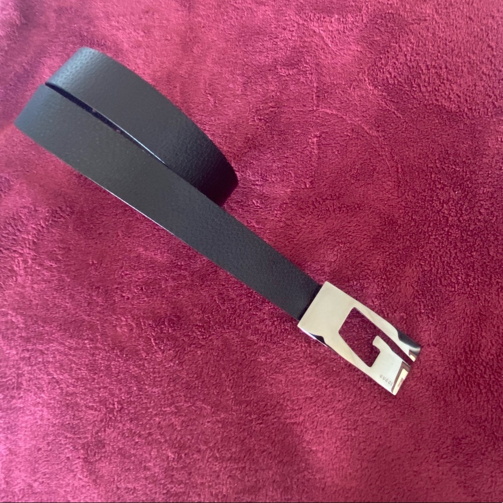Black Leather Gucci Belt